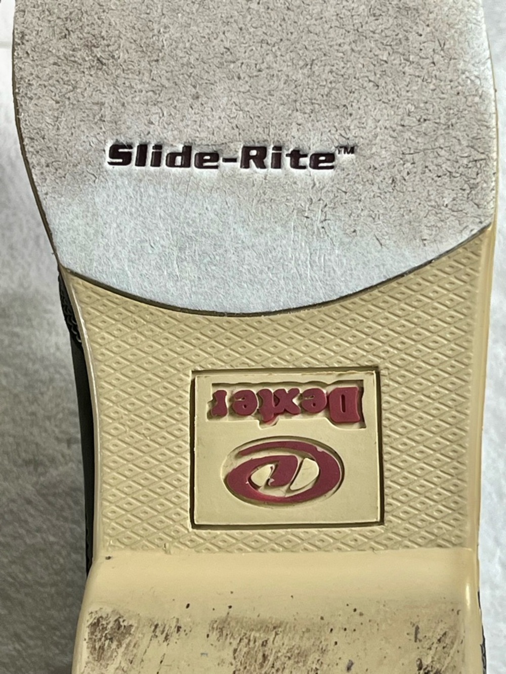 Dexter Turbo 2 Black Beige Lace- up Slide-Rite Bowling Shoes Men 10 D - Picture 11 of 11